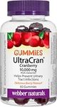 Webber Naturals UltraCran Cranberry 10,000 mg Gummy, 60 Gummies, Helps Prevent Urinary Tract Infections, Vegan