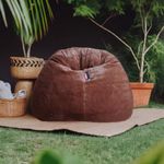 Mollismoons Bean Bag Brown Fur Bean Bag XXXL Size Without Beans Attractive and Designer Bean Bags Sofa Chair