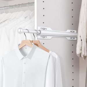 FIRJOY Valet Rod for Closet Pull Out (White)