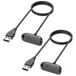 2 Pack Charger Cable for Fitbit Inspire 2/Ace 3, Durable USB Fast Charging Cradle Dock Stand Cable for Fitbit Inspire 2 Fitness Tracker (3.3 ft)