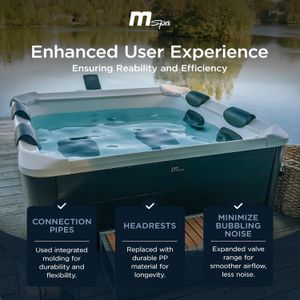 AQUALINE MSpa Oslo 6-Person Inflatable Hot Tub – Outdoor Spa