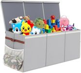 QYYDWN Extra Large Sturdy Toy Box, 40"x16"x14" Stuffed Animal Storage Bins with Lids, Collapsible Clothes Toy Chest Bins for Boys, Girls,Toddlers, Living Room Area Basket Organization and Storage