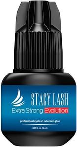 Extra Strong Evolution Eyelash Extension Glue Stacy Lash (0.17fl.oz/5ml)/1-2 Sec Dry/Retention – 8 Weeks/Professional Supplies/Black Adhesive