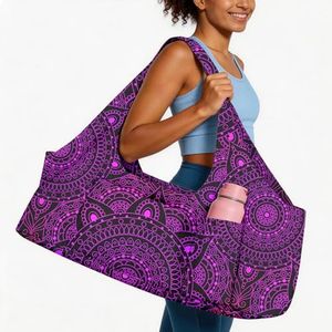 Adalore Women's Yoga Bag with Yoga Mat Carrier - Large Mat Pocket Fitness Tote for Pilates, Gym, Travel, Office & Beach