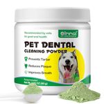 IDUCEN Dental Health Powder for Cats and Dogs，Solution Against Tartar & Plaque，Pet Breath Freshener Oral Care & Dental Cleaning，Get Plaque Off Dogs Teeth Naturally