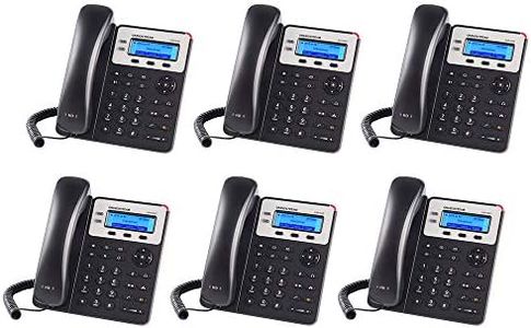 Grandstream GXP1625 IP Phone 6-Pack, Dual SIP Accounts, HD Audio, 3-Way, Call-Waiting, PoE, Multi-Language