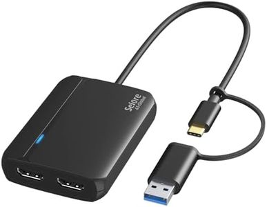 Selore USB 3.0 to Dual HDMI Adapter for Mac&Windows,USB C to HDMI Adapter for Dual Monitors, 4K&1080p Dual Monitor Adapter, Type C to HDMI Converter Compatible with M1/M2 Mac, Windows