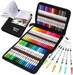 ZSCM Art Duo Tip Brush Markers Set,