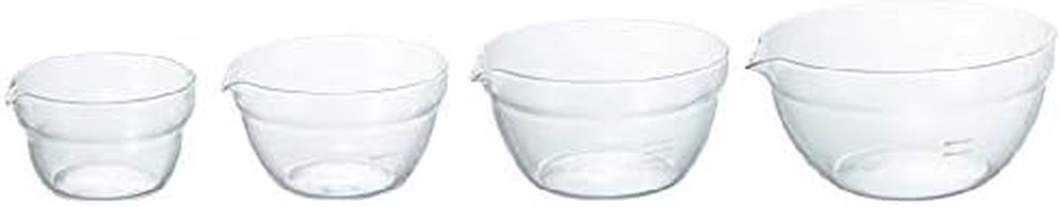 HARIO KB-2518 Single Mouth Ball, Clear, Made in Japan, Set of 4