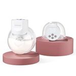 Momcozy Wearable Breast Pump S12 Pro, Double Hands-Free Pump with Comfortable Double-Sealed Flange, 3 Modes & 9 Levels Electric Breast Pump, Smart Display, 24mm (2, White)