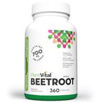 PlantVital Organic Beet Root Capsules - 1400mg per dose Beet Root Powder, Beet Root Supplement, Antioxidant Supplement - Protects Against Oxidative Damage and Free Radicals - 360 Vegan Capsules, 6-Month Supply