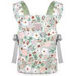 GAGAKU Dolls Carrier for Kids Toy Baby Doll Carrier Reborn Doll Carrier Toy Baby Sling with Adjustable Straps for Baby Annabell Doll Accessories - Green - Camellia