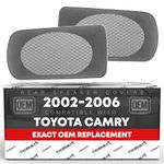 Quick, E-Z to Install Replacement Speaker Grilles for Toyota Camry Rear Speakers 2002 2003 2004 2005 2006, Pair For Left and Right Side, Easy Drop-In Repair Grey or Gray T1A-04007-521AA-B0