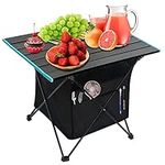 Medium Folding Table,Portable Camping Table with Carry Bag,Aluminum Beach Table,Outdoor Folding Table,Lightweight Folding Patio Table,Waterproof Camp Table for Outdoor Indoor for Rv,Cooking,Festival