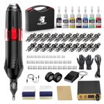 Solong Advanced Tattoo Kit Hybrid Rotary Pen, 20 Premium Needle Cartridges, 7-Color Ink Set, Advanced Power Supply, Precision Control Pedal - Elite Choice for Tattoo Professionals