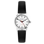 Sekonda Nordic Ladies 28mm Quartz Watch in White with Analogue Display, and Black Leather Strap 40480