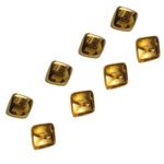 SBT Metal Upholstery Square Golden Buttons Mirror Finish Furniture Tracks Nail Head Sewing DIY Sofa and Wall Décor Pack of 10