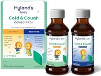 Hyland's Kids Cold & Cough, Day and Night Combo Pack, Cold Medicine for Ages 2+, Syrup Cough Medicine for Kids, Nasal Decongestant, Allergy Relief, 4 Fl Oz (Pack of 2)