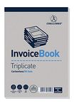 Challenge 195 x 137 mm Triplicate Invoice Book without Vat, Carbonless, 50 Pages, Set of 1,