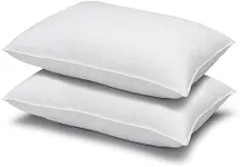 Ella Jayne Bed Pillows for Sleeping 2 Pk - Queen Size Pillow Set - Microfiber Shell - Gel Fiber Fill - Soft Support for Stomach Sleepers - Luxury Hotel Collection