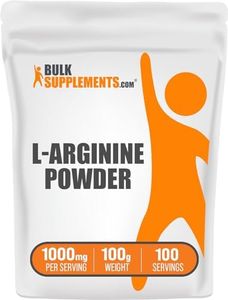 BulkSupplements.com L-Arginine Powder - L-Arginine Base, Arginine 1000mg, Arginine Supplement - Nitric Oxide Powder, Nitrous Oxide Supplement - Gluten Free, 1000mg per Serving, 100g (3.5 oz)