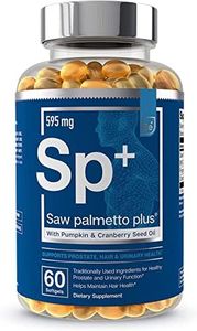 Saw Palmetto Plus - Prostate Health Supplement for Men with Pumpkin Seed Oil | DHT Blocker, Supports Bladder Control by Essential Elements - 60 Softgels