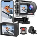 Action Camera 4K 60FPS Underwater Camera, Speed 20 Waterproof Camera Underwater 131FT, with Stabilization Wireless Remote, 5X Zoom, 170° Wide Angle