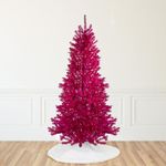 Northlight 9' Metallic Pink Tinsel Artificial Christmas Tree - Unlit