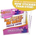 Puzzle Saver 24 Sheets - No Stress, No Mess Peel and Stick Puzzle Glue Sheets, Puzzle Tape Sheets Cover 4 x 1000 Puzzles - Quick Dry in 10 Minutes Use of Puzzle Sticker Sheets - Puzzle Glue and Frame