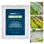 MEKKAPRO XL Garden Netting Mesh - Mosquito Net for Mosquito Barrier - 10ft x 20ft Mosquitto Netting for Vegetables, Flowers, Fruits, Plants - Use as Bug Net, Bug Screen, Insect Netting for Garden