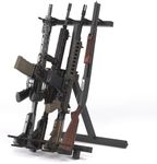 Nonkky Gun Rack, Portable Folding Rifle Rack Stand, Freestanding Indoor Gun Racks, Mobile Travel Gun Rack Stand for Shooting & Hunting Range