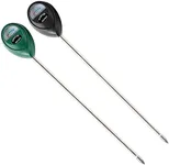 Hathdia Extended Long Probe Soil Moisture Meter, 2 Pack Plant Water Meter Soil Meter Moisture Sensor Hygrometer for Indoor Outdoor Plant Care,No Battery Needed(Green + Black)