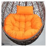 QLXYYFC Hanging Chair Cushion, Cushions for Hanging Egg Chair, Thick Patio Hanging Egg Chair Cushion, Hanging Egg Chair Cushion (Color : Orange, Size : 125cm)