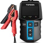 TOPDON BT100 Battery Tester,12V 100-2000CCA Car Battery Tester with Cranking Charging Tests, Ideal for DIYers & Auto Repair Shops, 2" Backlit Screen