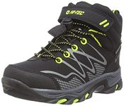 Hi-Tec Boy's Blackout MID WP JR Walking Shoe, Black/Lime, 3 UK