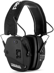 PROHEAR 030 Bluetooth Casque de Tir Anti Bruit Coussinets d'oreille Remplaçable, SNR 27dB, NRR 22dB, Réducteur électronique de Bruit Réglable, Protection Auditive de Chasse Amplificateur Sonore - Noir