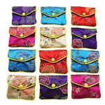 MorTime Jewellery Jewelry Silk Purse Pouch Gift Bags, Multiple Colors, Pack of 12 (Large,4"x4.7")