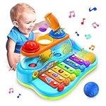 Yerloa Baby Xylophone Toys for 1 Year Old Girls Boys Gifts,Balls Pound & Hammering Musical Toy for 1 Year Old,Educational Presents for 12 18 Month