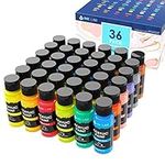 INK LAB Acrylic Paint Set Non Toxic 36 Vibrant Colours Acrylic Craft Paints Rich Pigment for Kids Adults Artists Beginners Canvas Ceramic Wood Crafts Painting