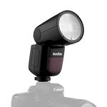 Godox V1-N TTL Camera Flash Speedlite, with Panasonic 18650 Lithium Battery Support for 480 Full Power Pops, Compatible with Nikon
