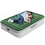 Zearna Air Mattress Queen with Built in Pump - Upgraded Inflatable Mattress, 2 Mins Quick Self Inflating with Double Air Chamber,16"/650lbs Max Matelas Gonflable, for Camping,Home,Portable Travel