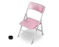 Mini Chair 1/6 Scale Furniture Doll Chair Tiny Folding Chair for 12 Inch Action Figure (Pink Style)