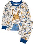 Peter Rabbit Pyjamas Baby Kids | Soft Costume T-Shirt & Trousers Pjs Set | Clothing Merchandise 12-18 Months Blue