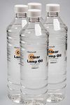 4 x 1 Litre Clear craft Odourless Smokeless Clean Burning Clearcraft Indoor Lamp Oil With Funnel