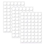 3 Sheets 162 Pcs White Self-Adhesive Screw Hole Stickers, 21mm/0.83In Screw Sealing Stickers Cover the Ugly Screw Hole Stickers 0.83 Inch Black Plastic Self Adhesive Stickers