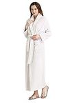 Womens Long Flannel Bathrobe Soft Plush Microfiber Fleece Full Length Plus Size Sleepwear Robes for Ladies