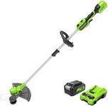 Greenworks 24V 13-Inch Brushless String Trimmer (Gen 2), 4.0Ah Battery and Charger Included