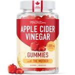 Apple Cider Vinegar Gummy for Women & Men | 1000mg | With The Mother | Detox, Digestion & Skin | Support Keto Diet with Unrefined ACV Gummies with Folate & Vitamin B12 | Made in Canada | 60 Ct.
