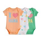 Hopscotch Boys and Girls Bio-Finished Cotton Graphic Print Bodysuit Pack Of 3 in Multi Color For Ages (6-9 Months)