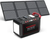 MARBERO 237Wh Solar Generator with Solar Panel Included Portable Power Station 300W Pure Sine Wave with Foldable Solar Panel 60W Set for Camping Outdoor Hiking Fishing Emergency